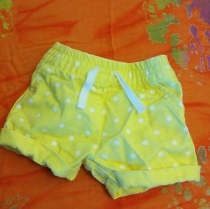 Yellow polka dotted shorts